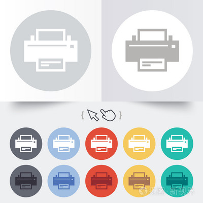 打印簽名圖標(biāo)。印刷符號(hào)